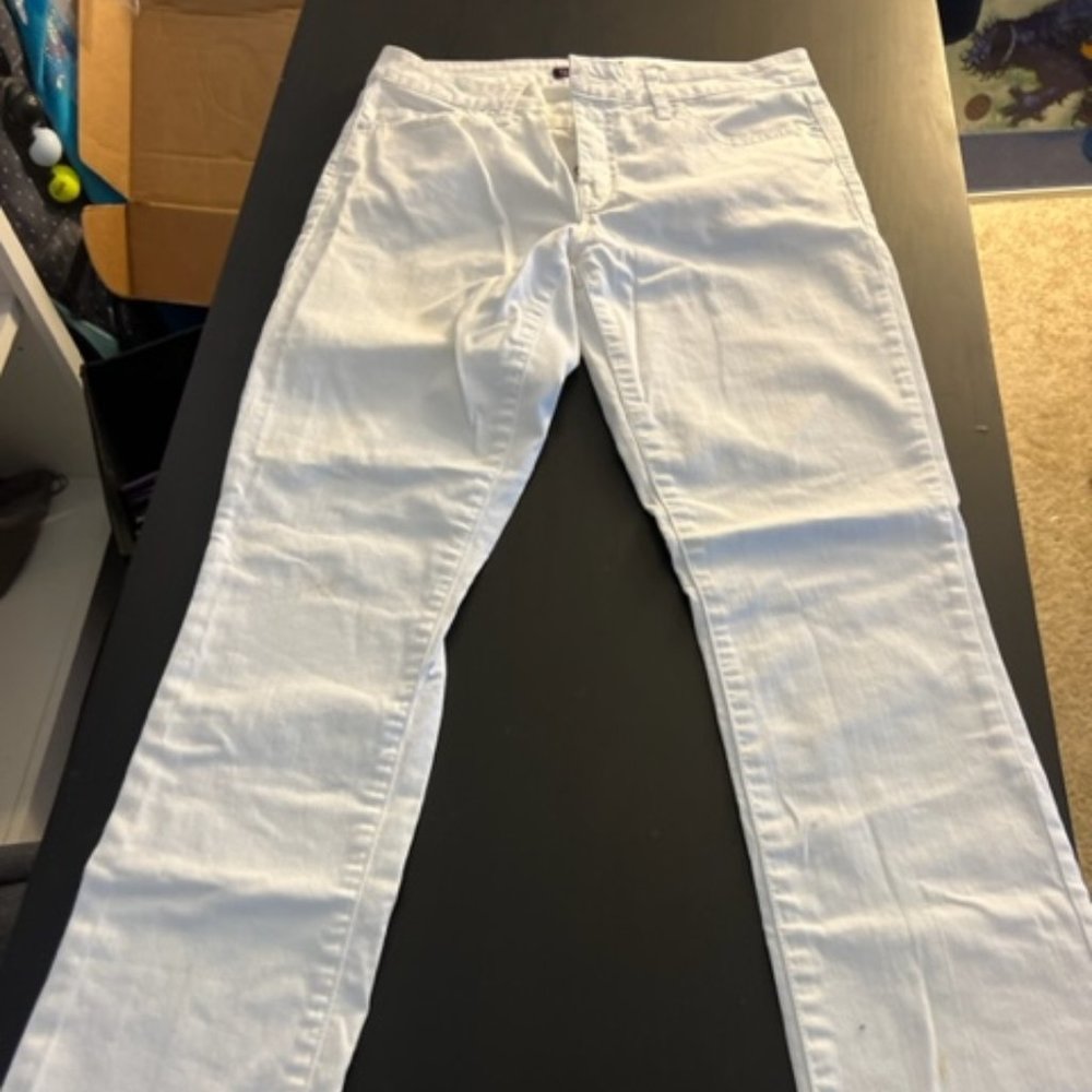 White Tommy Hilfiger Straight Leg Jeans - Size 8